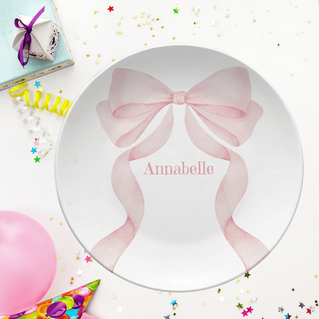 Pink Coquette Bow Plate by Lil Plate Shop