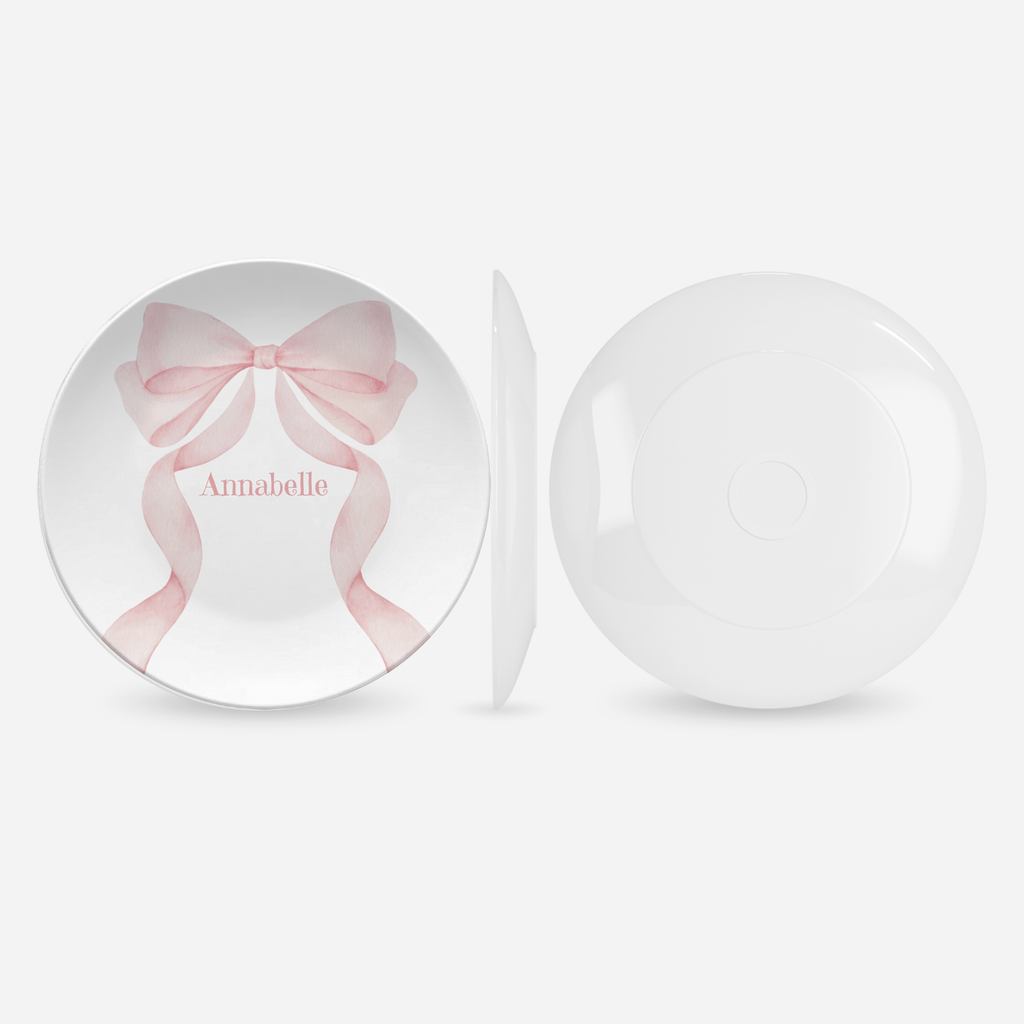 Pink Coquette Bow Plate by Lil Plate Shop