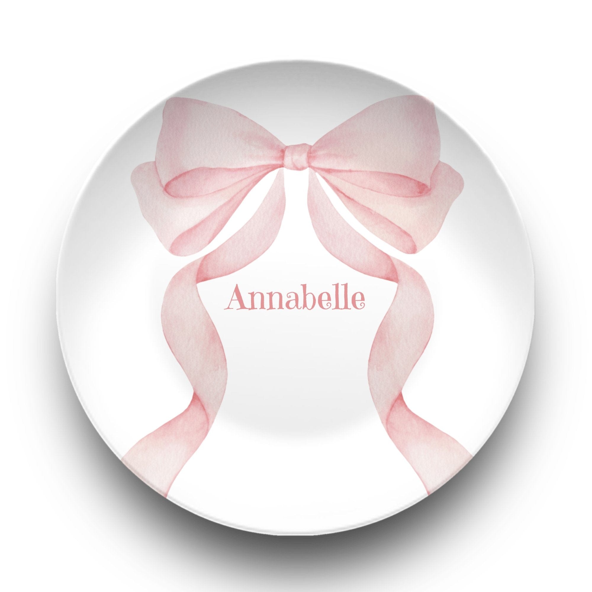 Pink Coquette Bow Plate by Lil Plate Shop