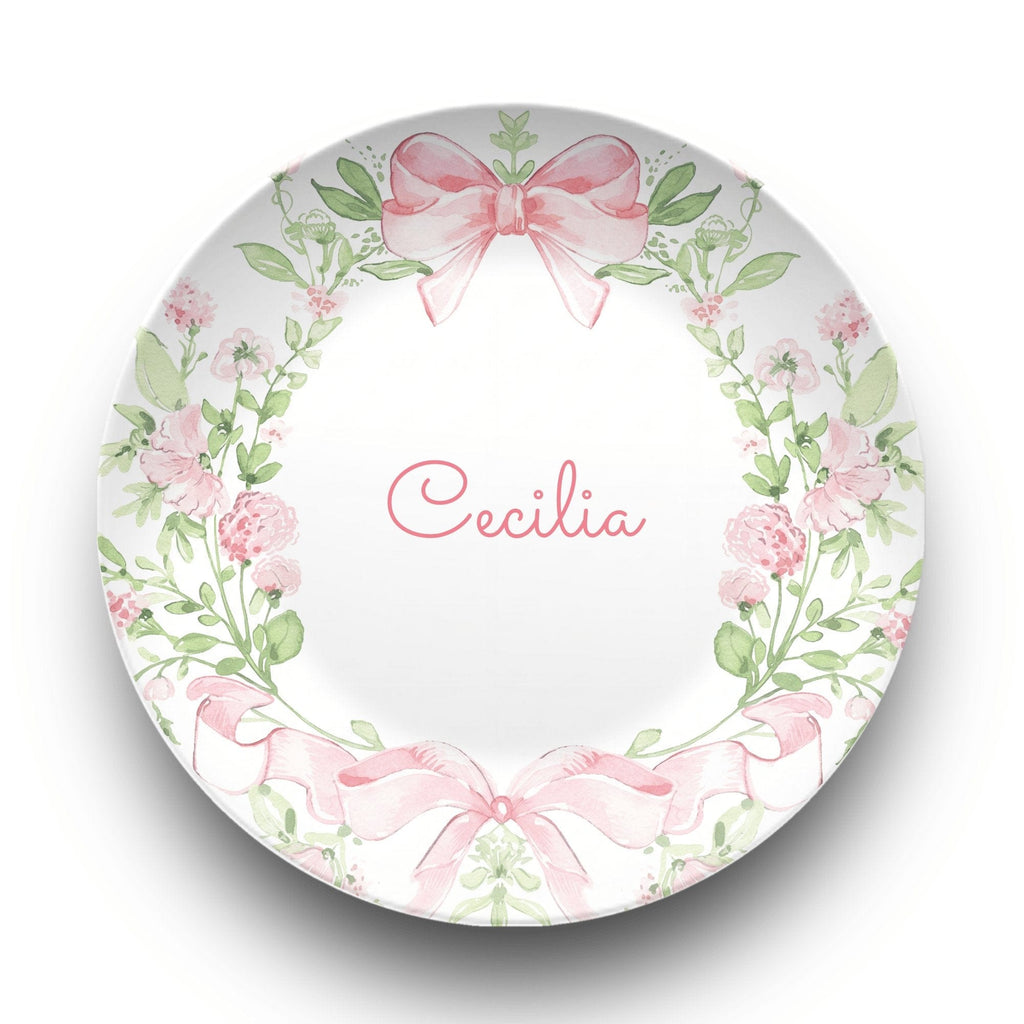 Pink Coquette Bow Plate by Lil Plate Shop