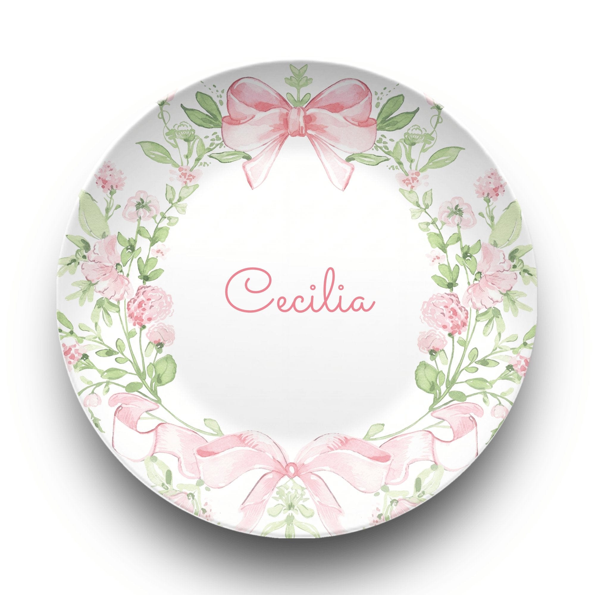Pink Coquette Bow Plate by Lil Plate Shop