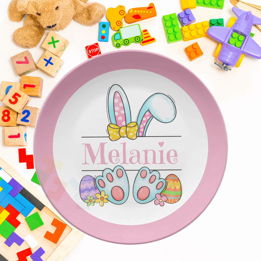 Pink Easter Bunny Ear Plate by Lil Plate Shop