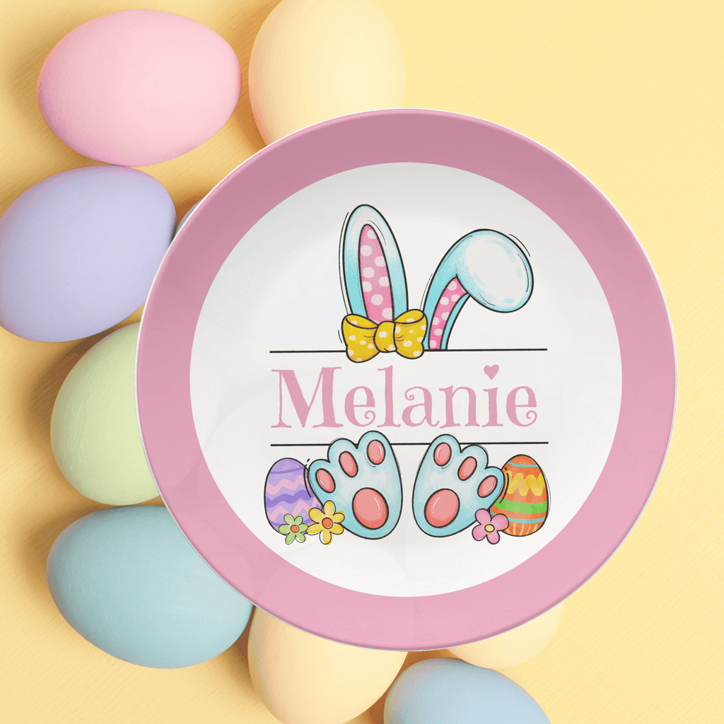 Pink Easter Bunny Ear Plate by Lil Plate Shop