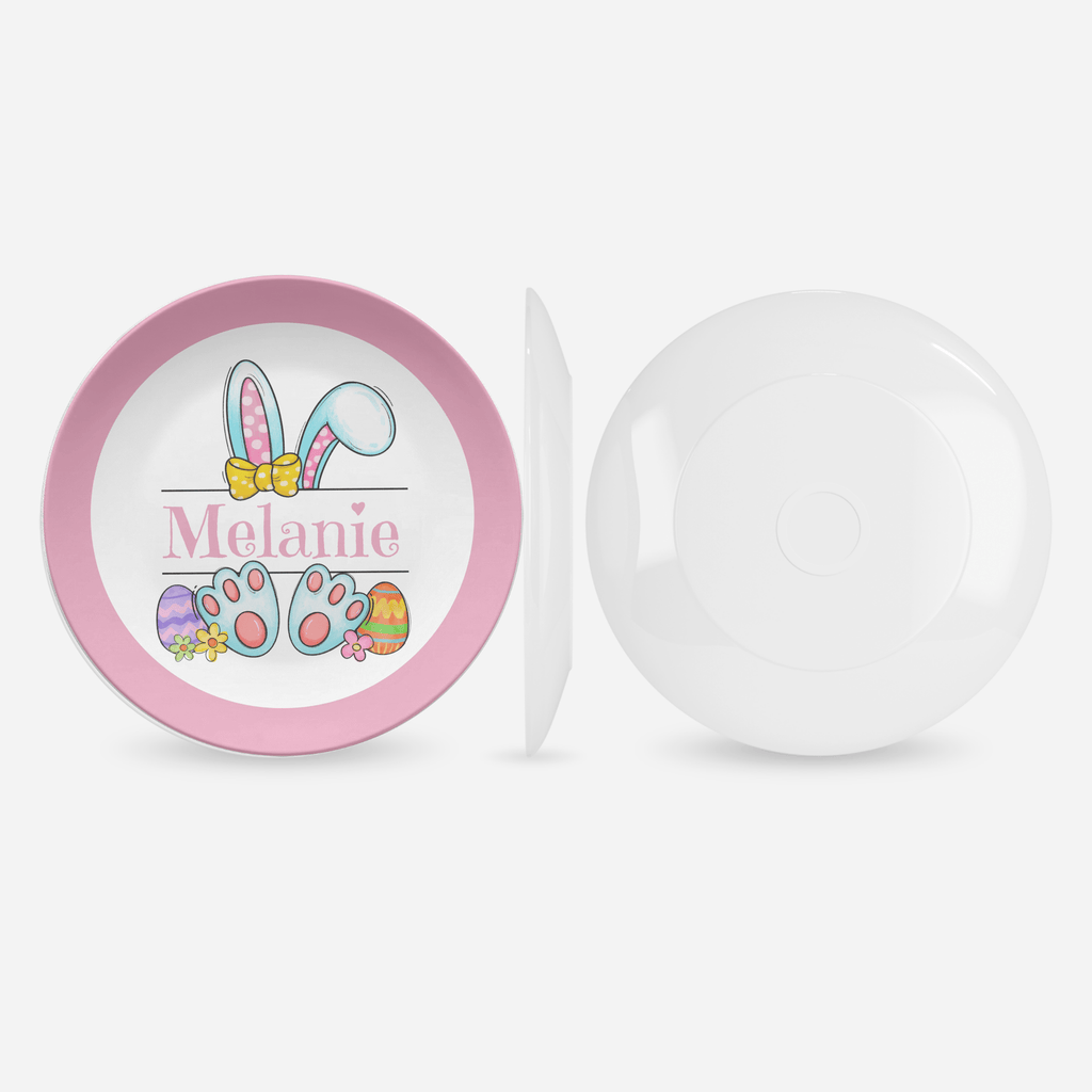 Pink Easter Bunny Ear Plate by Lil Plate Shop