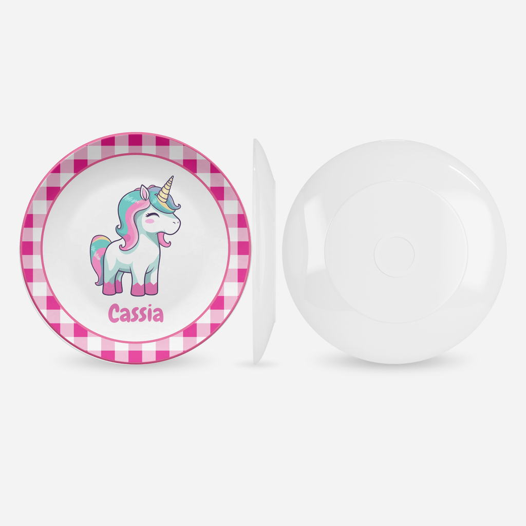 Pink Unicorn Name Plate by Lil Plate Shop