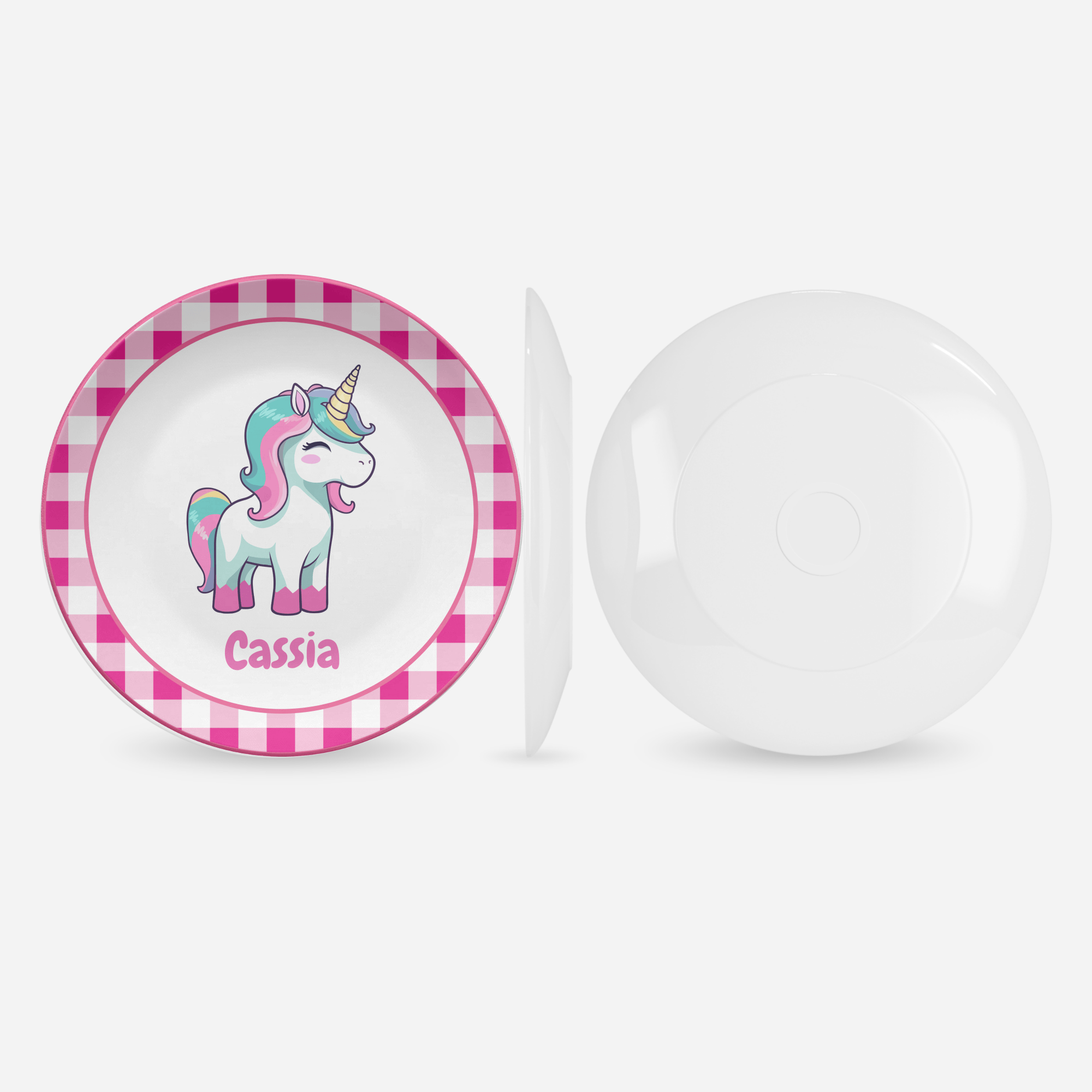 Pink Unicorn Name Plate by Lil Plate Shop