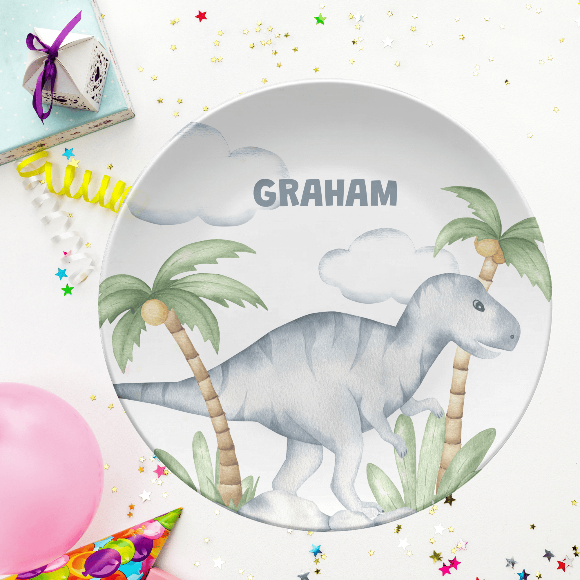 Prehistoric Dinosaur Plate by Lil Plate Shop