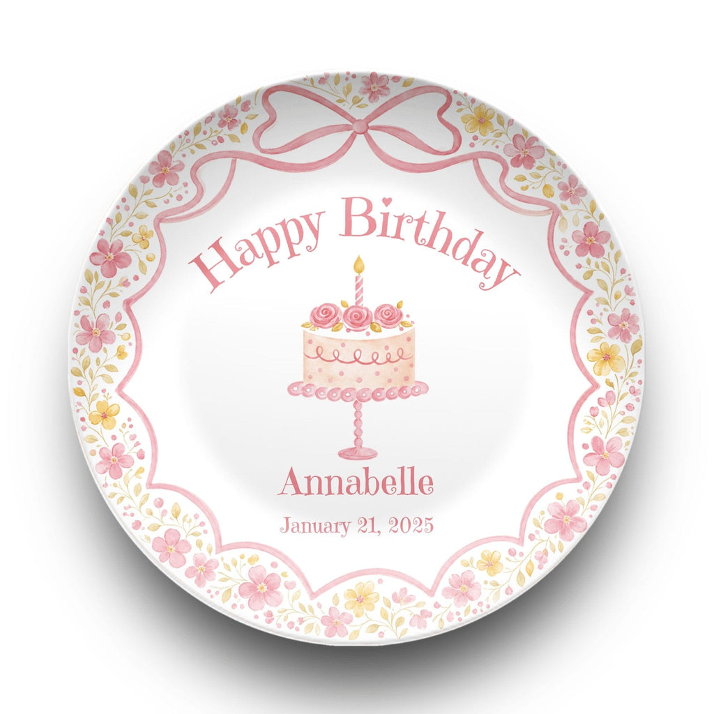 Pretty in Pink Birthday Plate by Lil Plate Shop