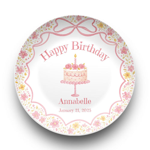 Pretty in Pink Birthday Plate by Lil Plate Shop