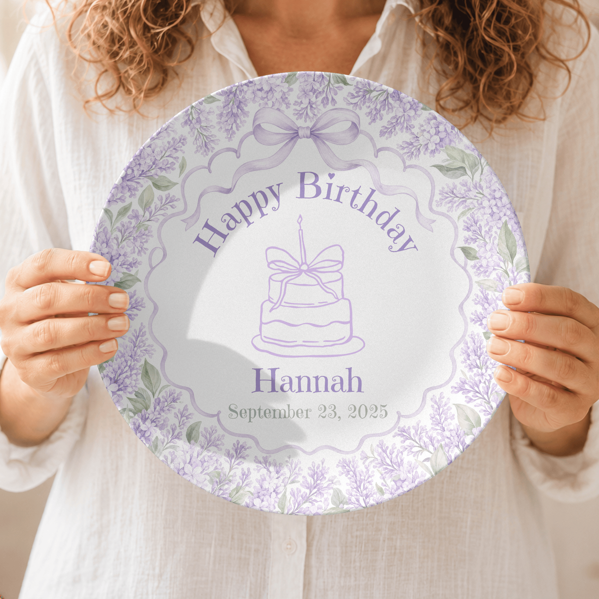 Pretty in Purple Coquette Birthday Plate by Lil Plate Shop