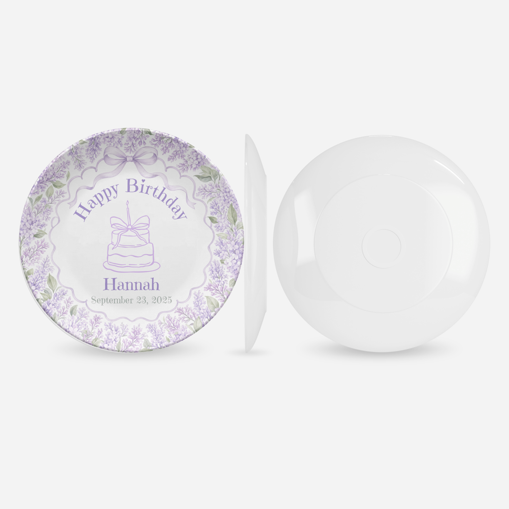 Pretty in Purple Coquette Birthday Plate by Lil Plate Shop