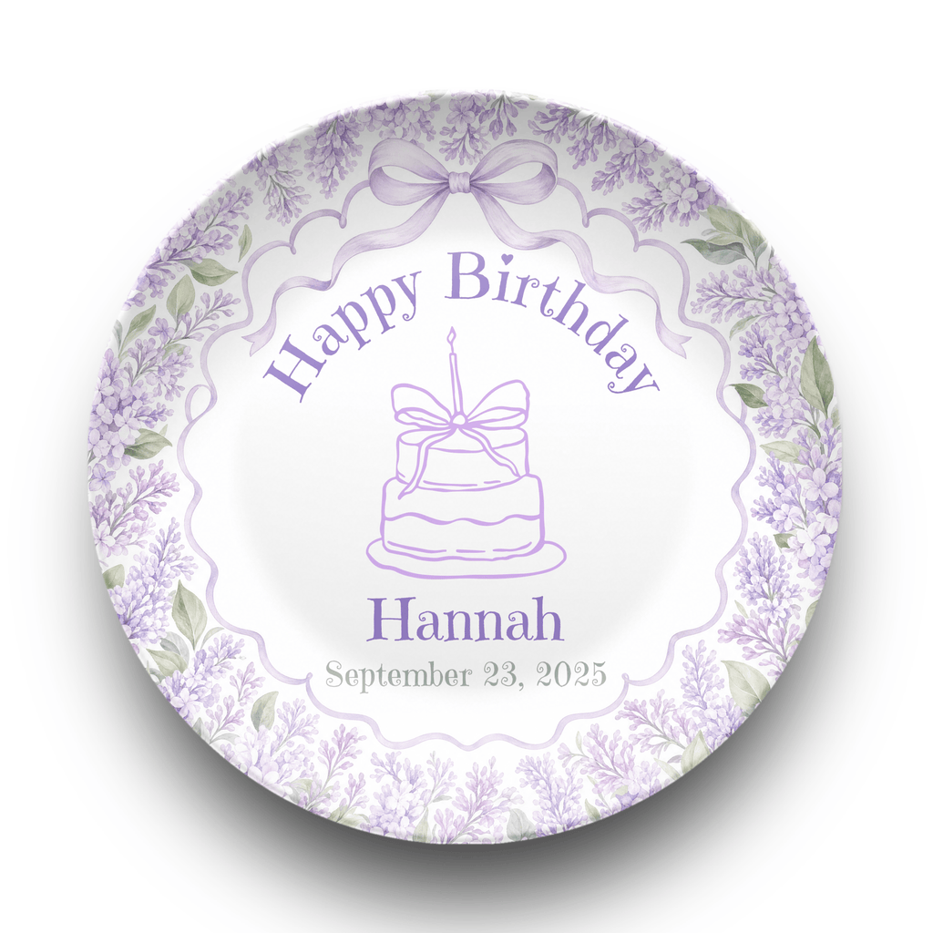 Pretty in Purple Coquette Birthday Plate Plate by Lil Plate Shop