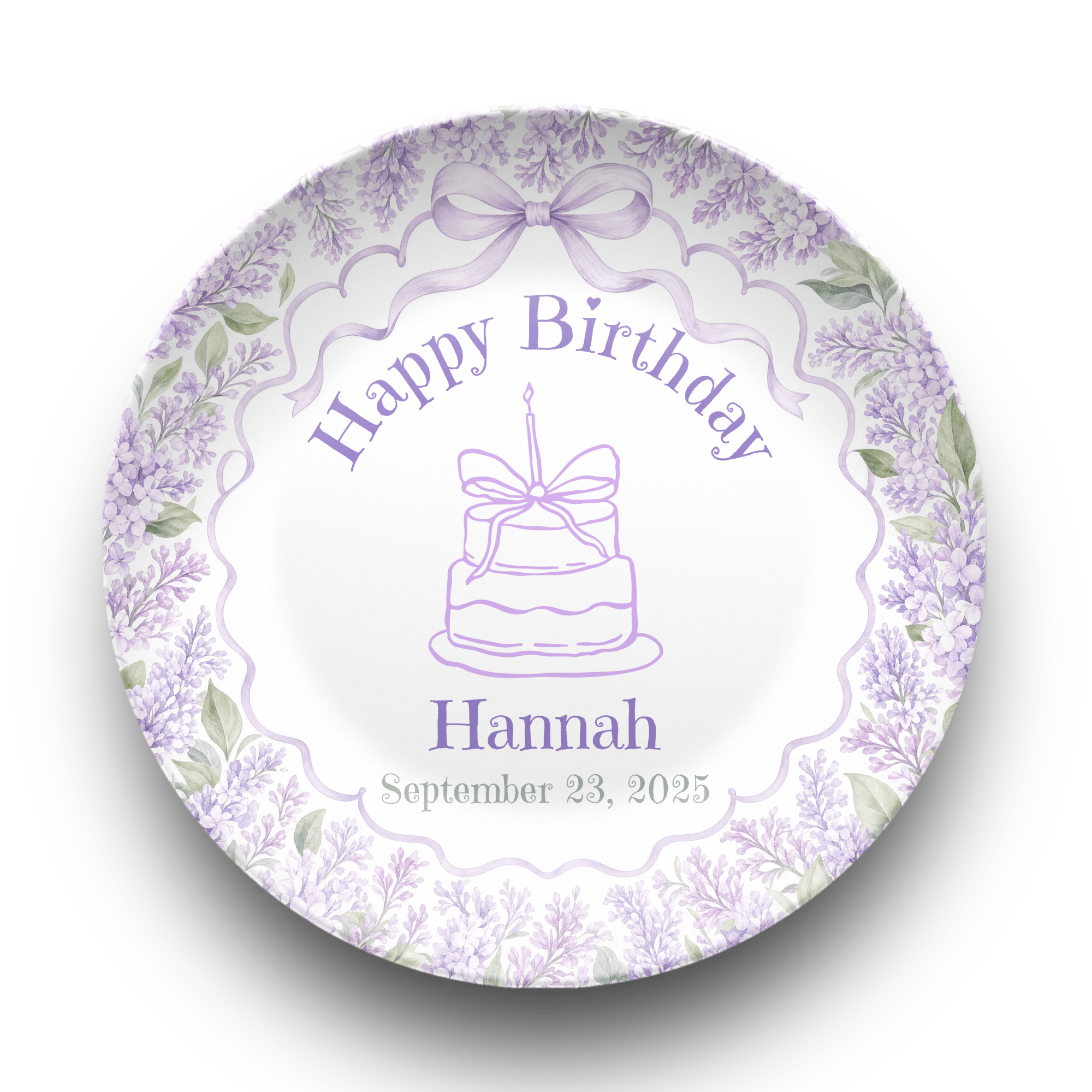 Pretty in Purple Coquette Birthday Plate Plate by Lil Plate Shop