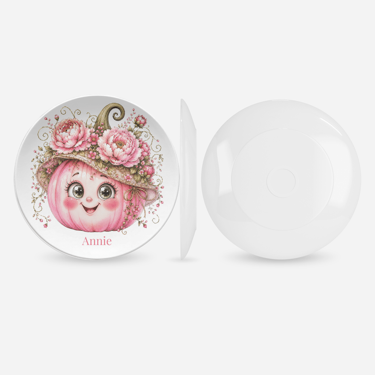 Pretty Pink Pumpkin Plate by Lil Plate Shop
