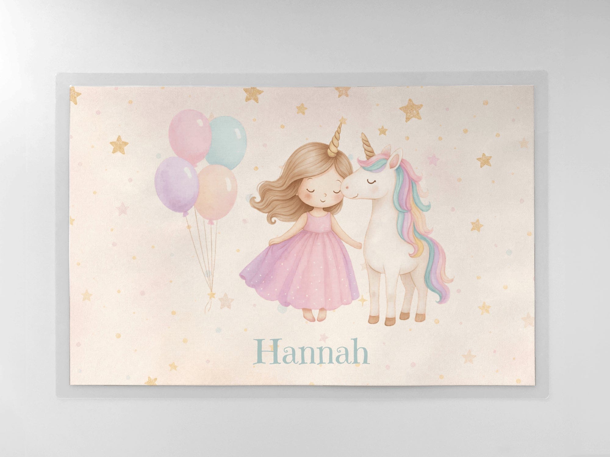 Princess Unicorn Laminated Placemat by Lil Plate Shop