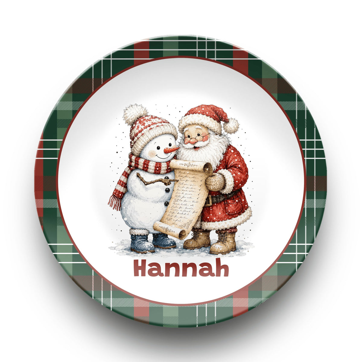 Personalized Santa's List Plate by Lil Plate Shop