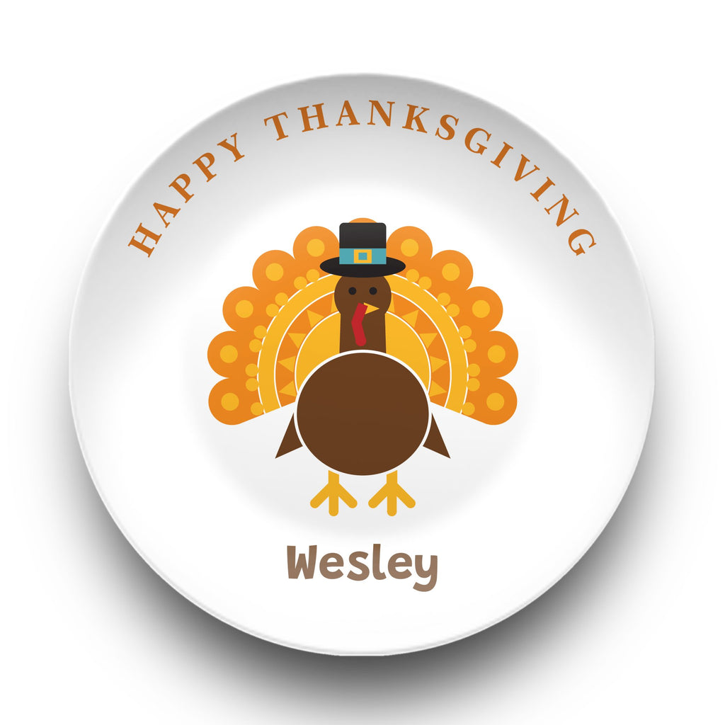 Personalized Happy Thanksgiving Plate by Lil Plate Shop