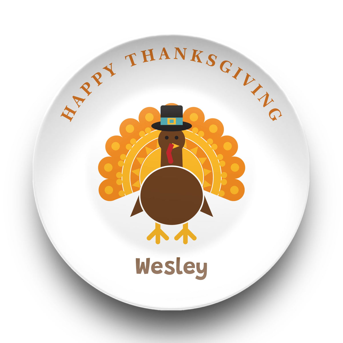 Personalized Happy Thanksgiving Plate by Lil Plate Shop