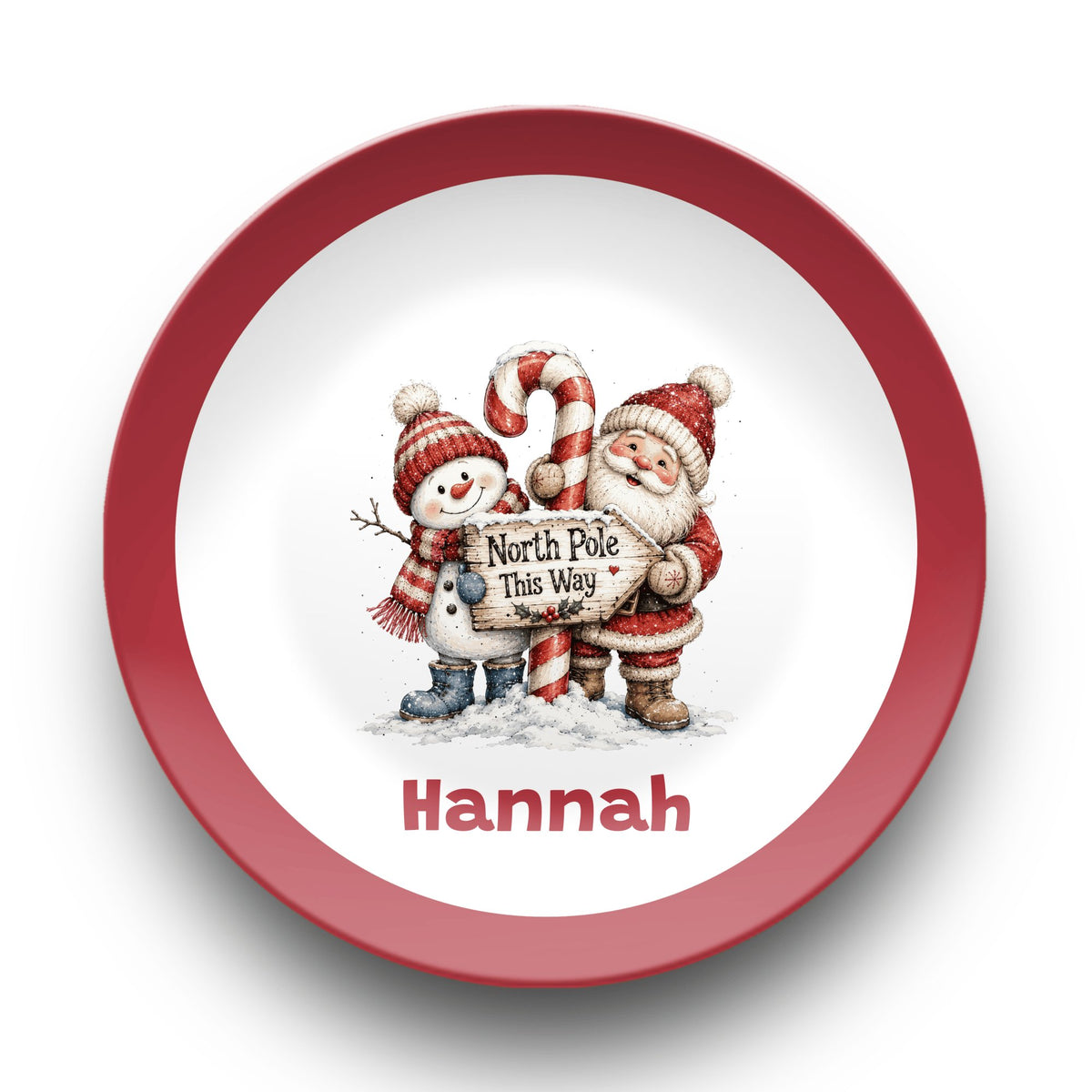 Personalized North Pole Santa Plate by Lil Plate Shop
