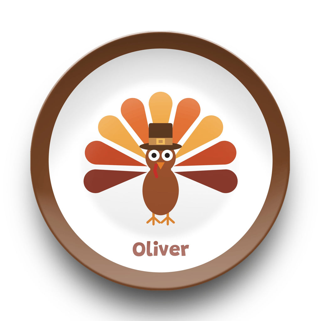 Personalized Turkey Thanksgiving Day Plate by Lil Plate Shop