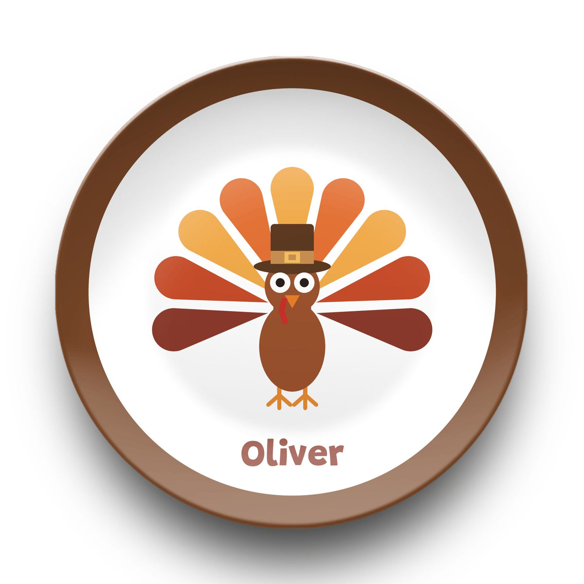 Personalized Turkey Thanksgiving Day Plate by Lil Plate Shop
