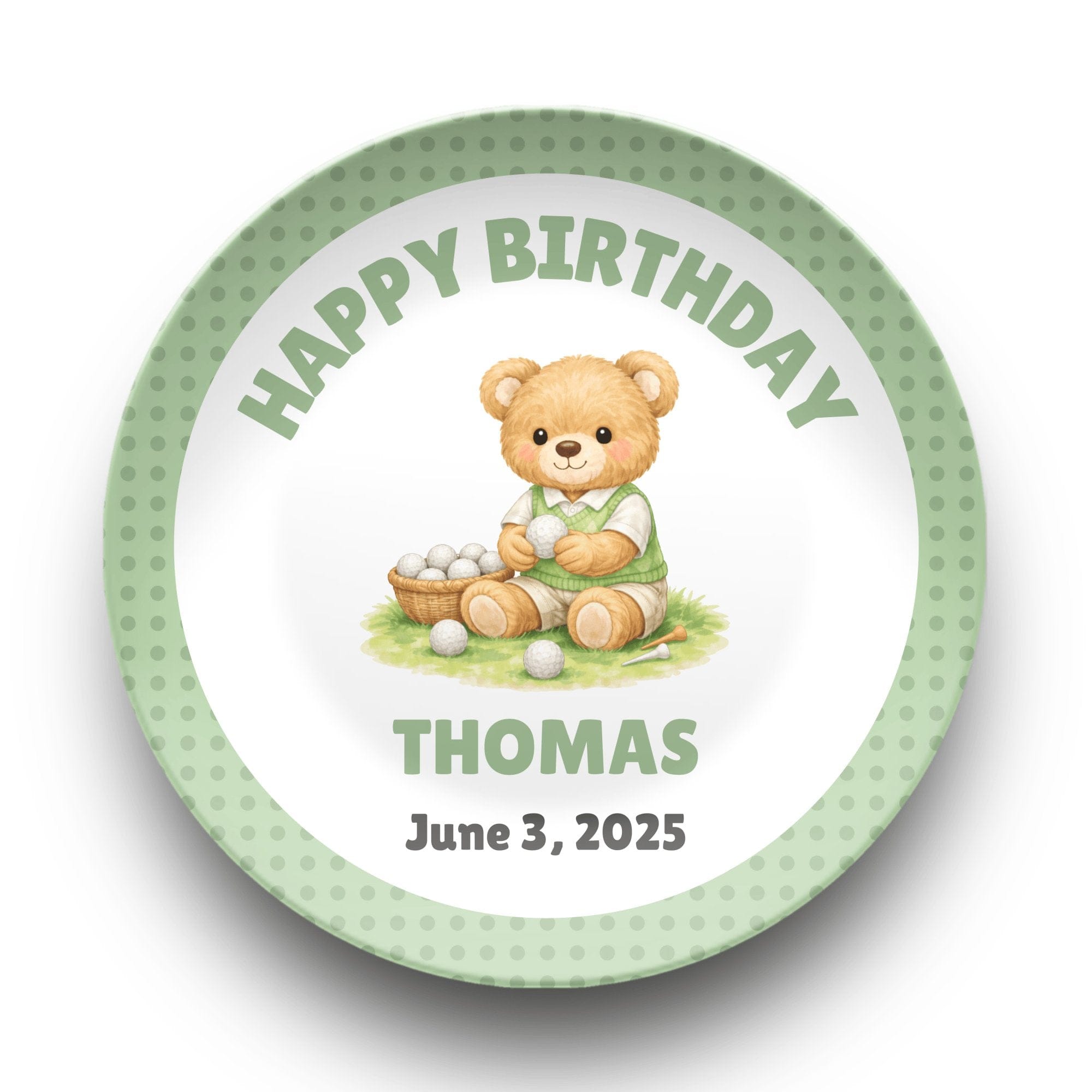 Personalized Golf Birthday Plate by Lil Plate Shop