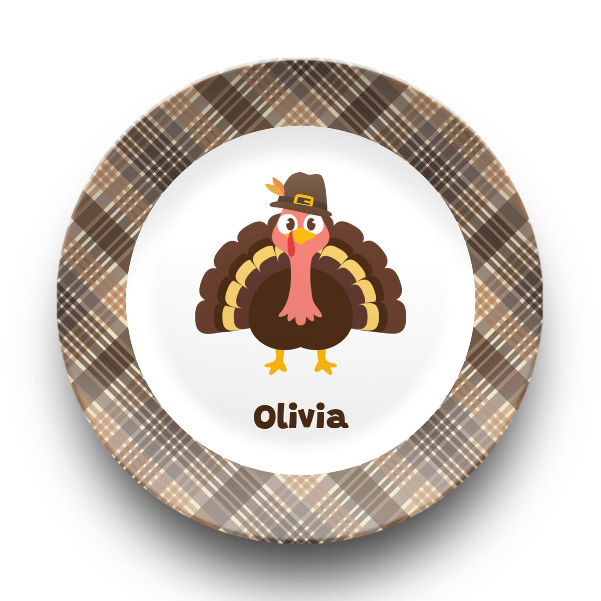 Personalized Turkey Thanksgiving Plate by Lil Plate Shop