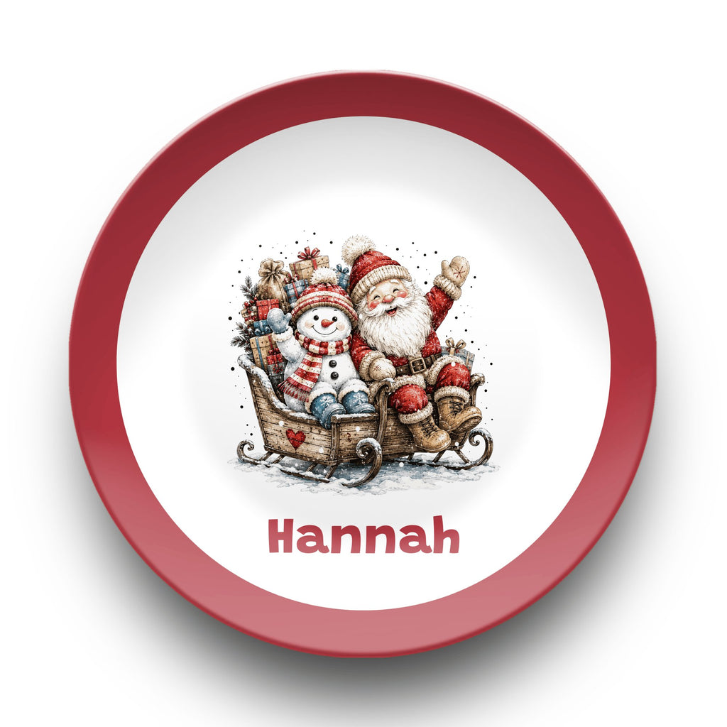 Personalized Santa Sleigh Plate by Lil Plate Shop