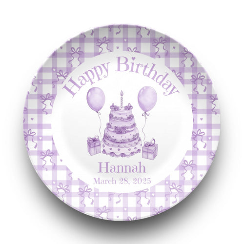 Lavender Coquette Birthday Plate by Lil Plate Shop
