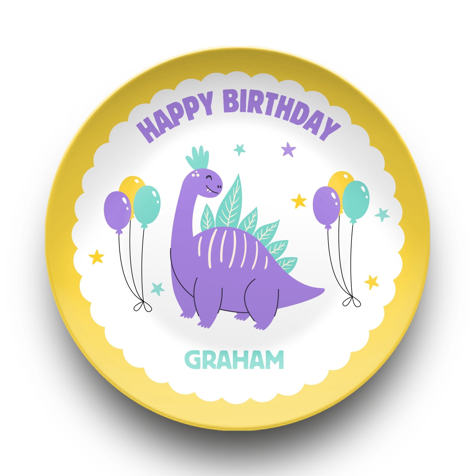 Birthday Dinosaur Plate by Lil Plate Shop