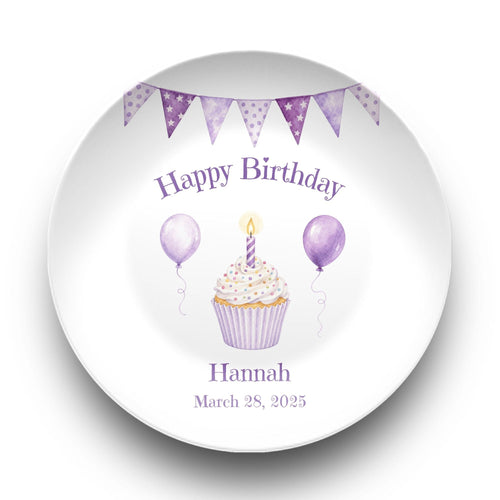 Purple Banner Cupcake Plate by Lil Plate Shop