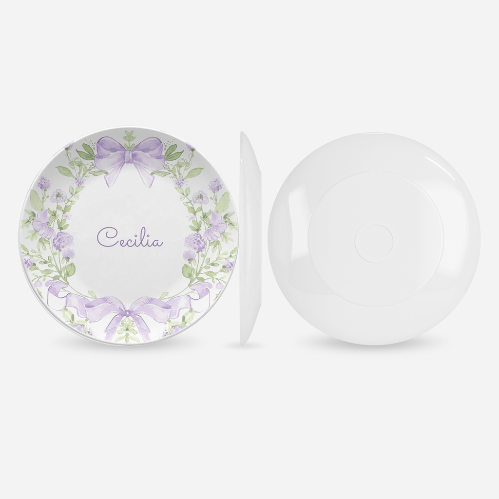 Purple Coquette Bow Plate by Lil Plate Shop