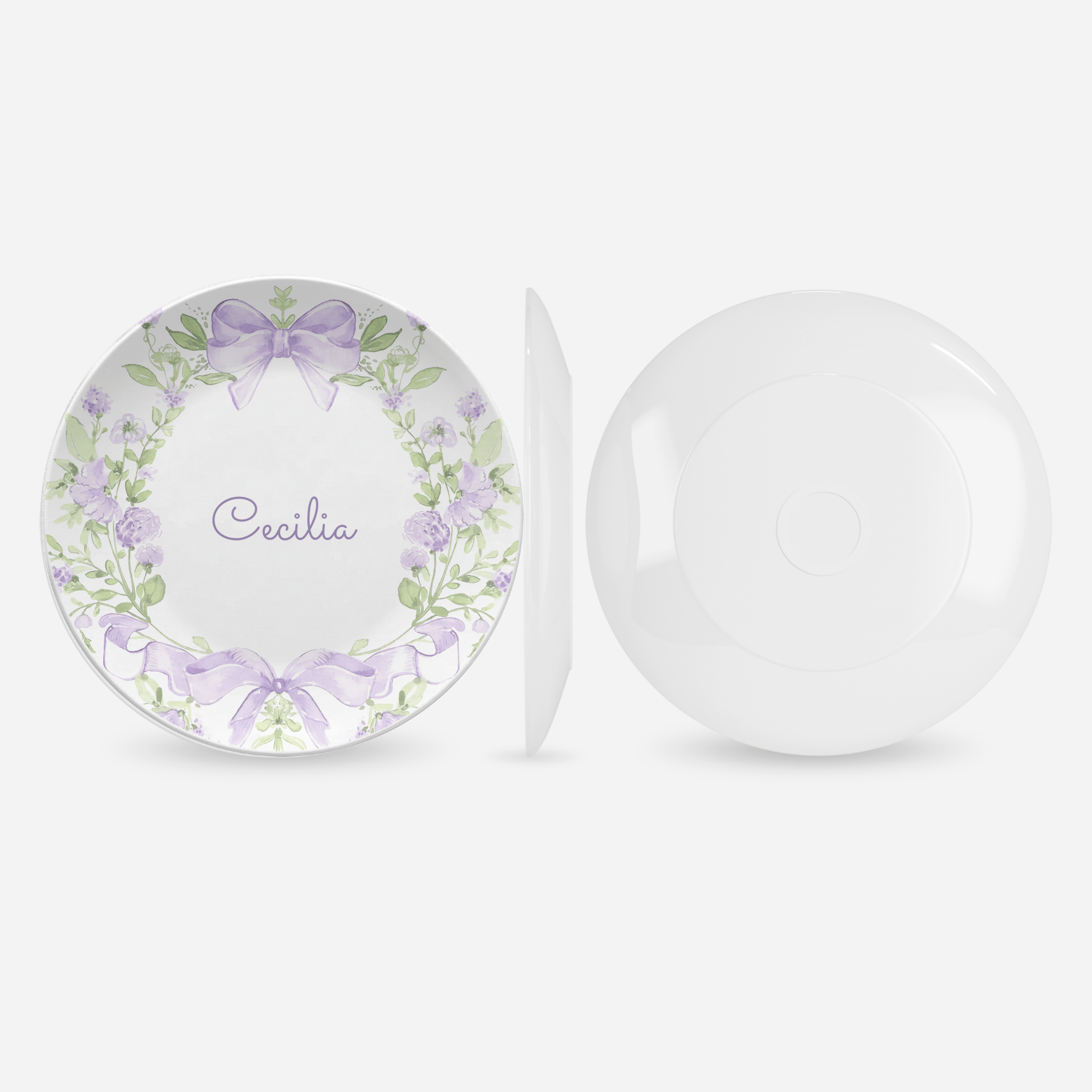 Purple Coquette Bow Plate by Lil Plate Shop