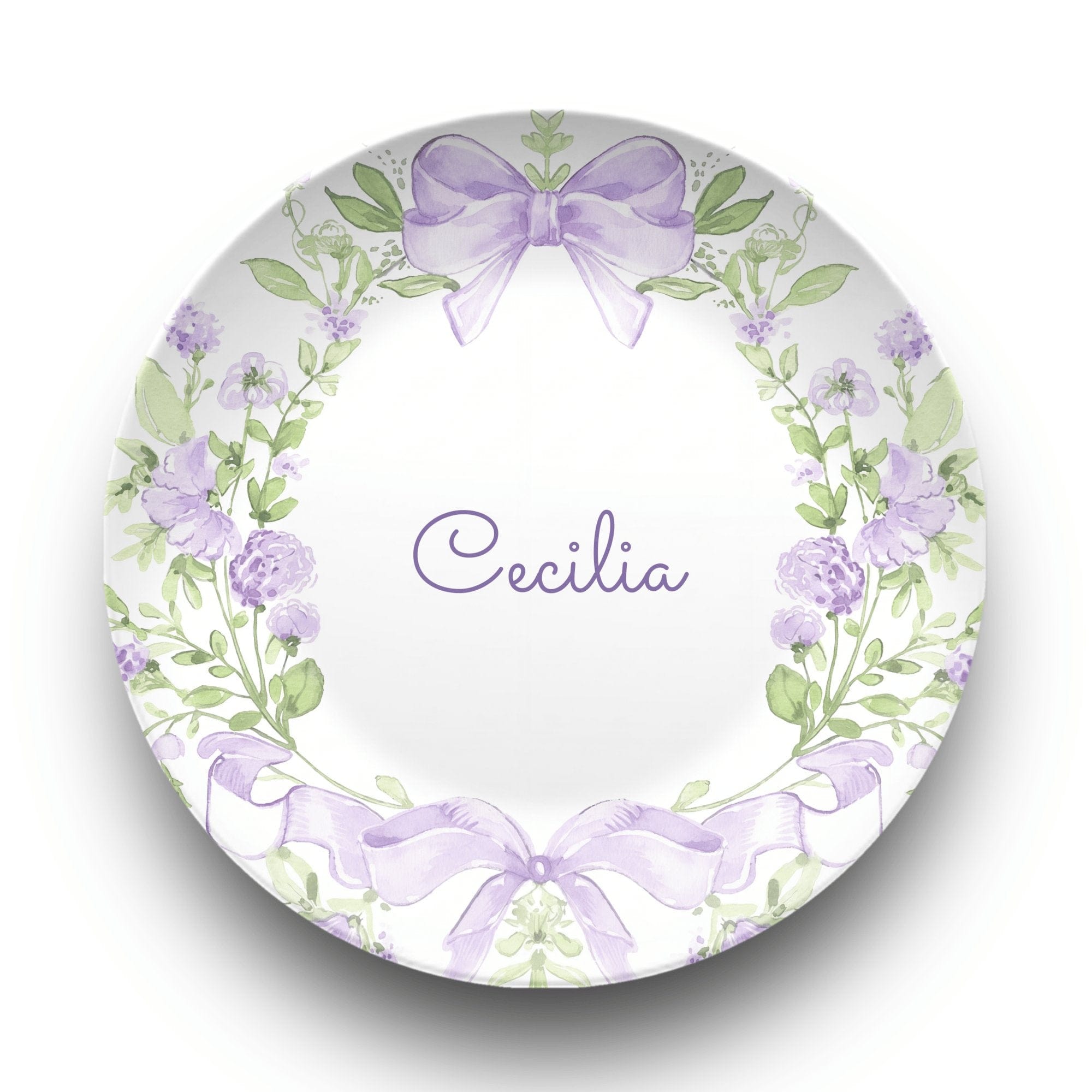 Purple Coquette Bow Plate Plate by Lil Plate Shop