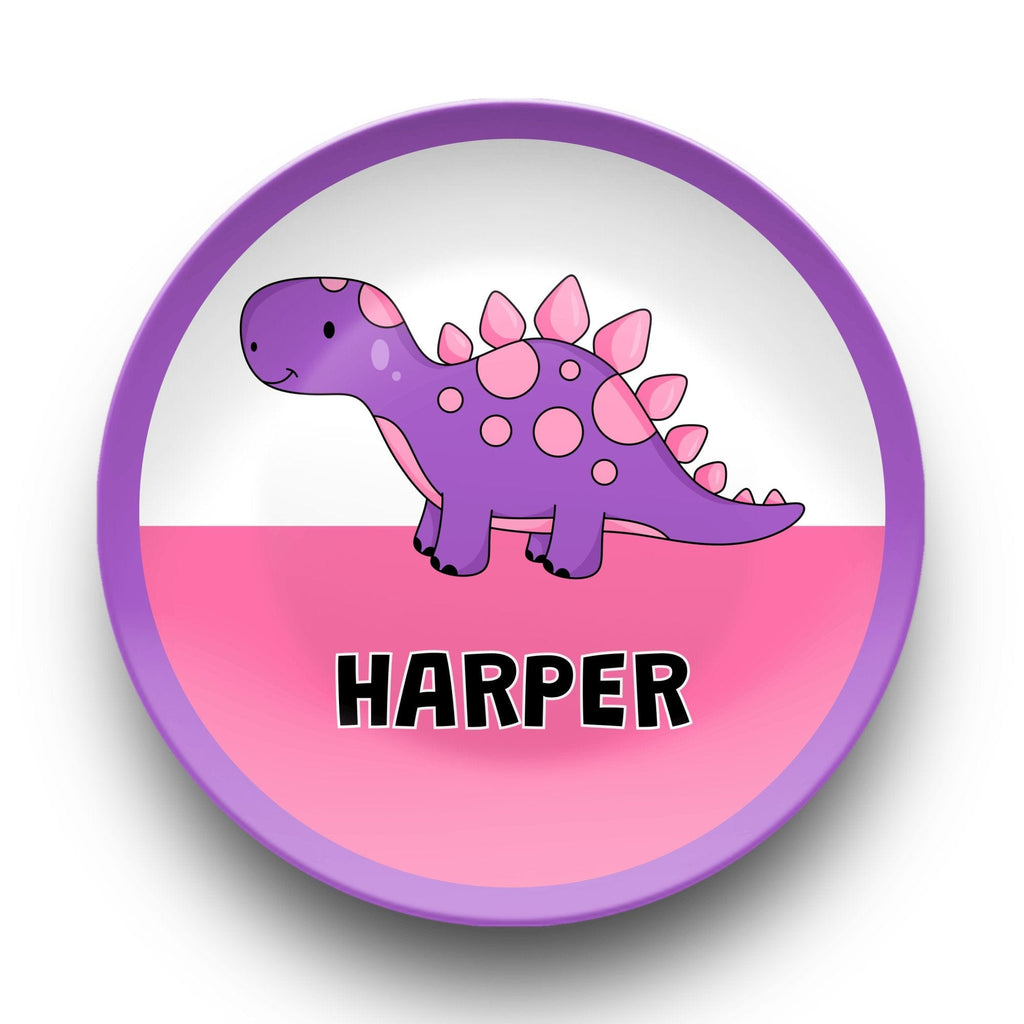 Purple Dinosaur Plate by Lil Plate Shop