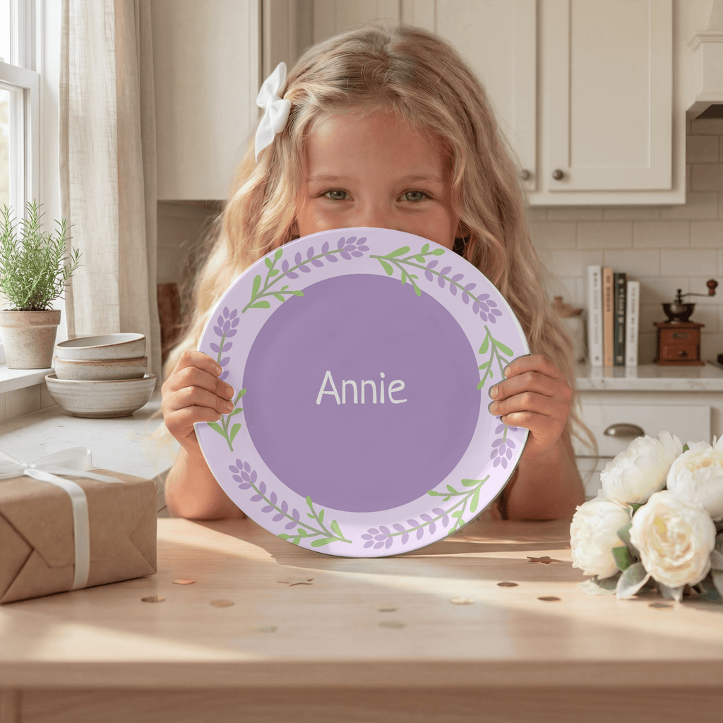 Purple Lover Floral Plate by Lil Plate Shop