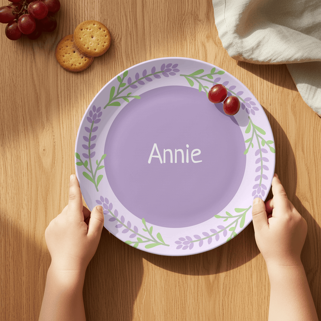Purple Lover Floral Plate by Lil Plate Shop