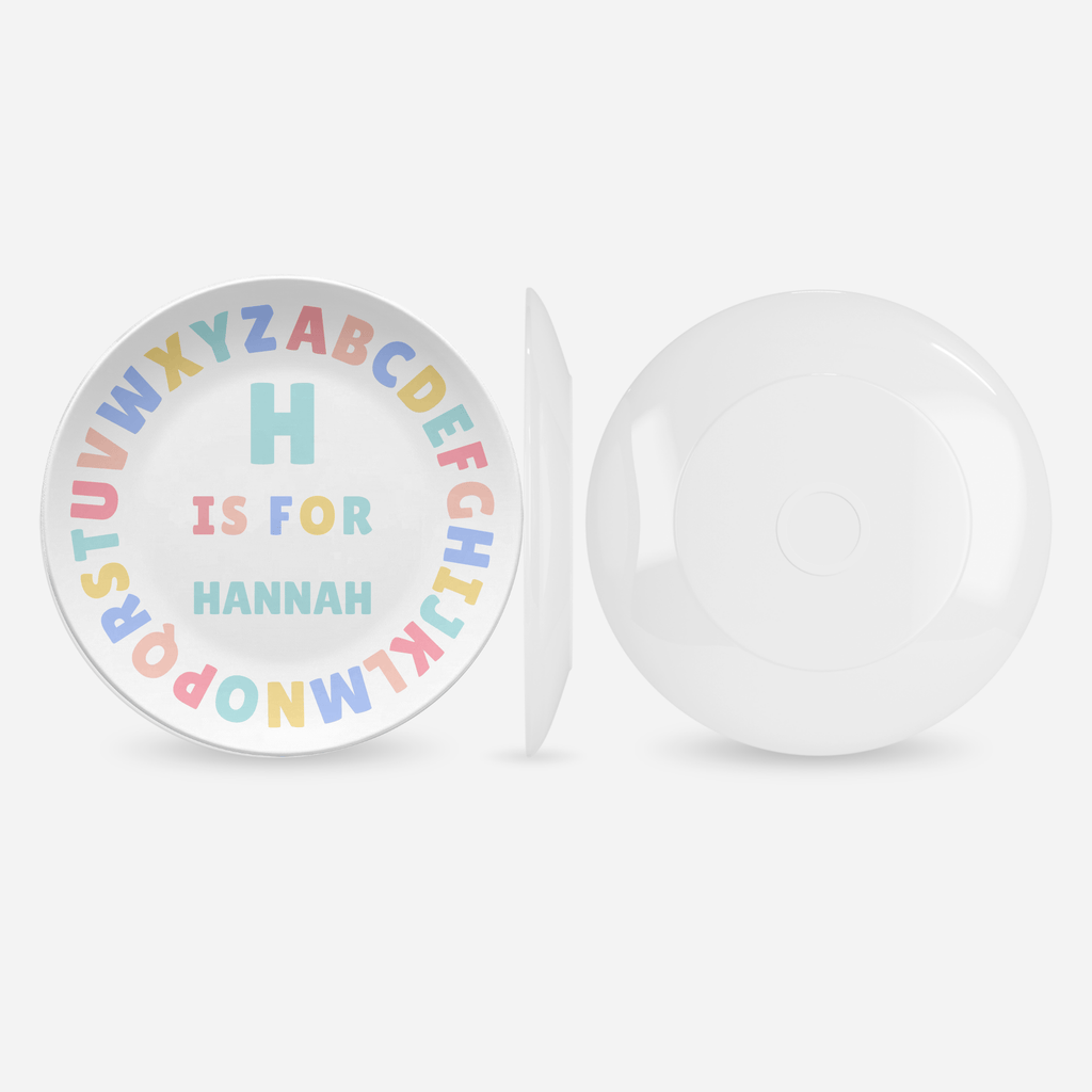 Rainbow Alphabet Letter Plate by Lil Plate Shop