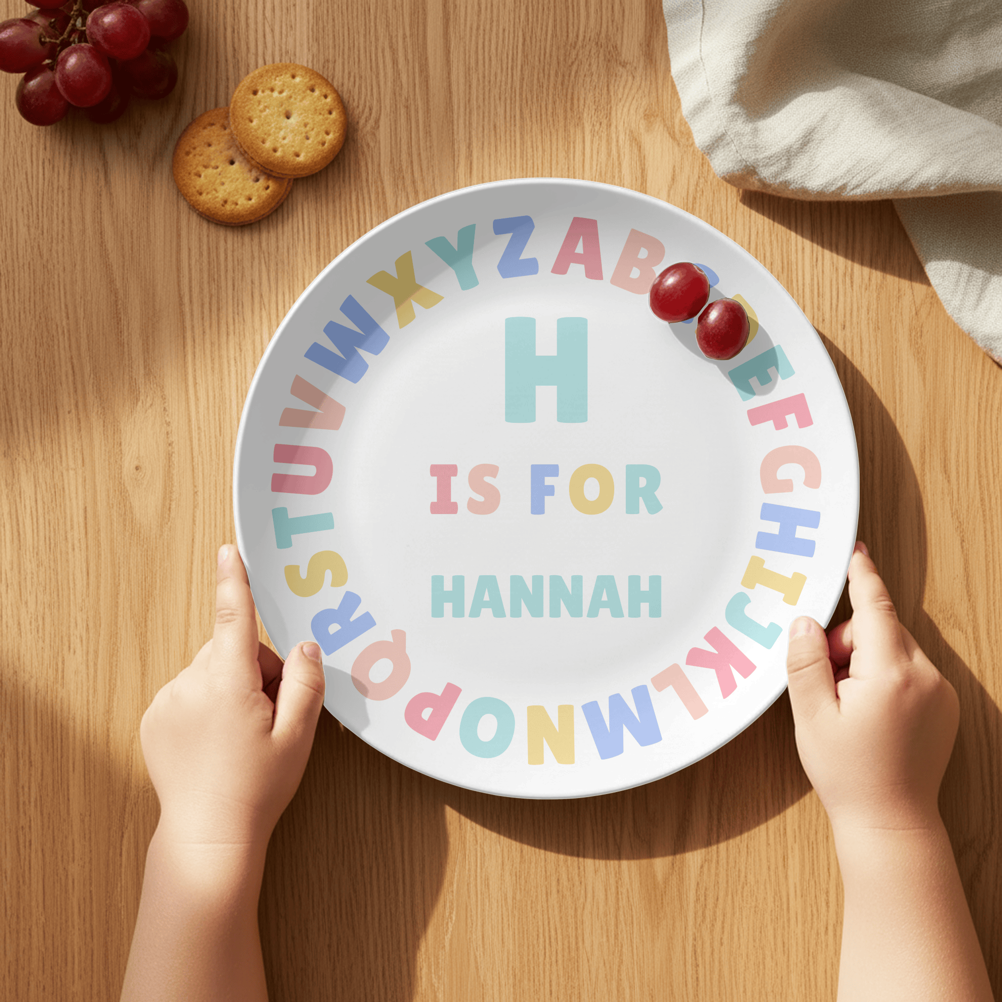 Rainbow Alphabet Letter Plate by Lil Plate Shop