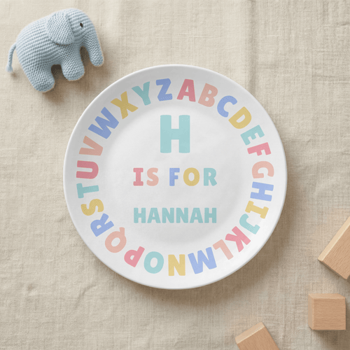 Rainbow Alphabet Letter Plate by Lil Plate Shop
