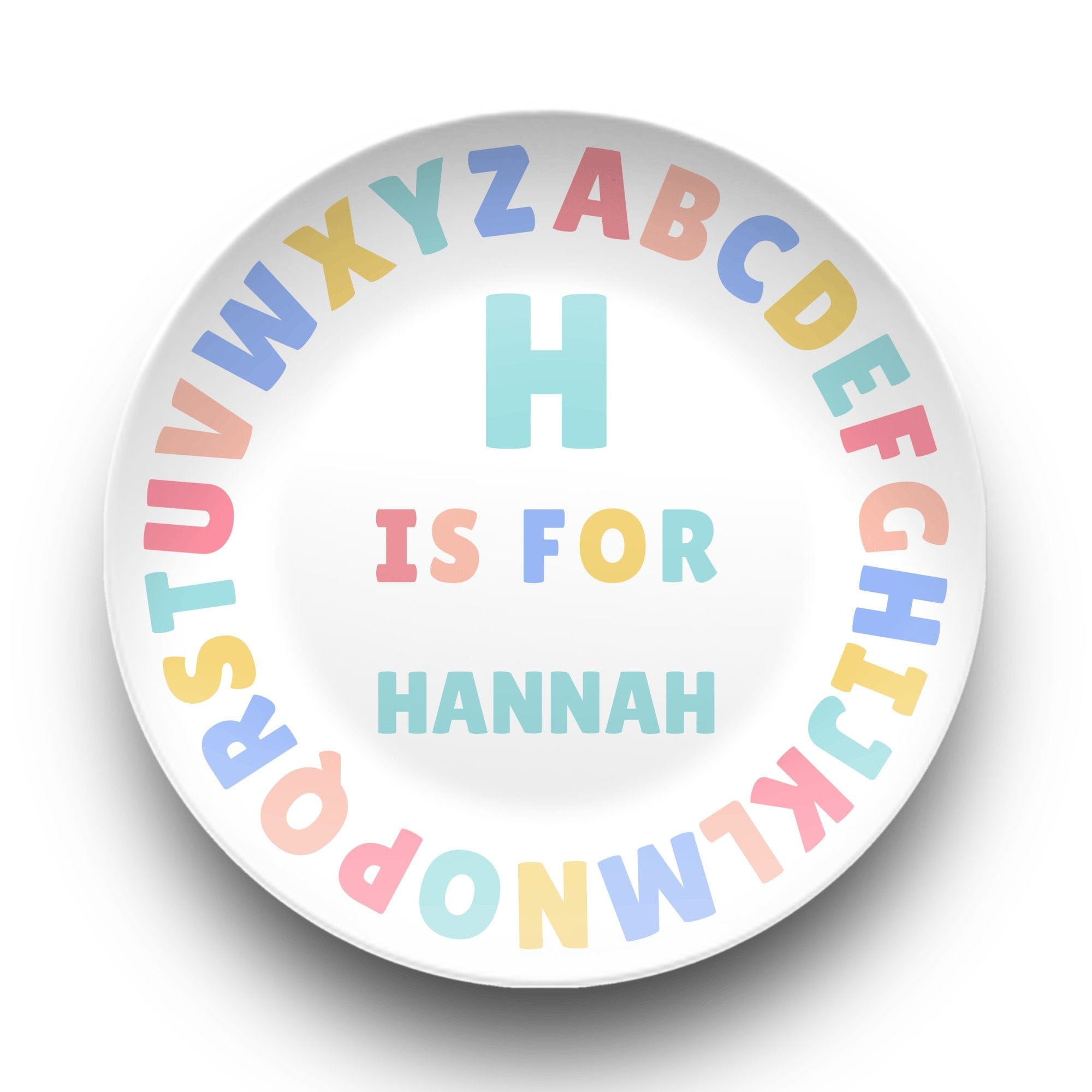 Rainbow Alphabet Letter Plate by Lil Plate Shop