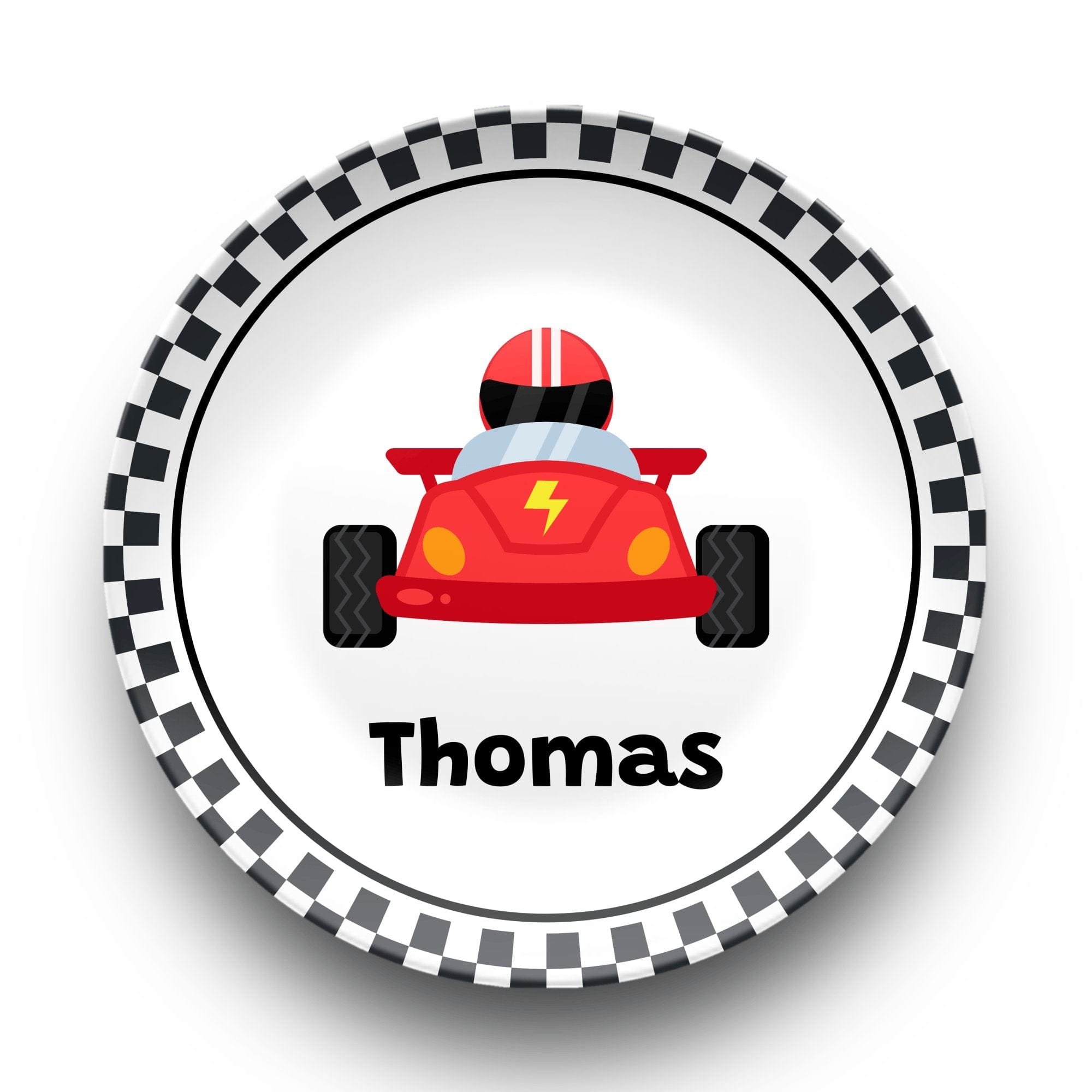 Red Race Car Plate by Lil Plate Shop