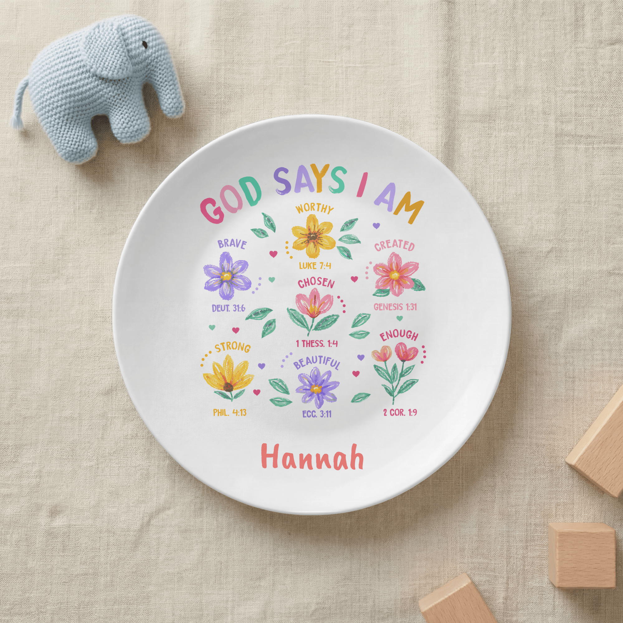 Religious God Says Plate by Lil Plate Shop