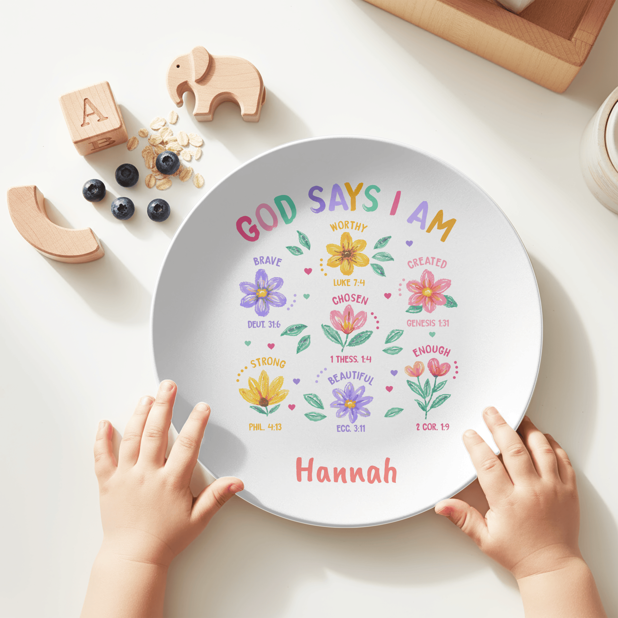 Religious God Says Plate by Lil Plate Shop