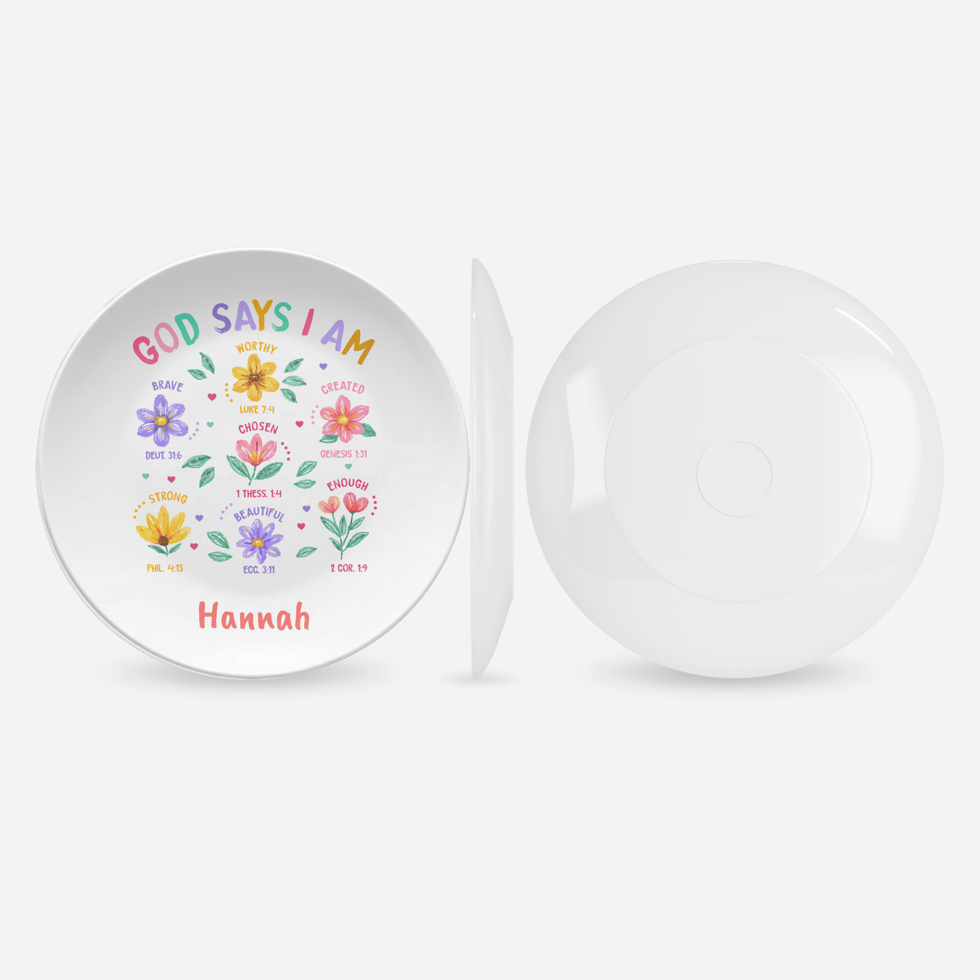 Religious God Says Plate by Lil Plate Shop