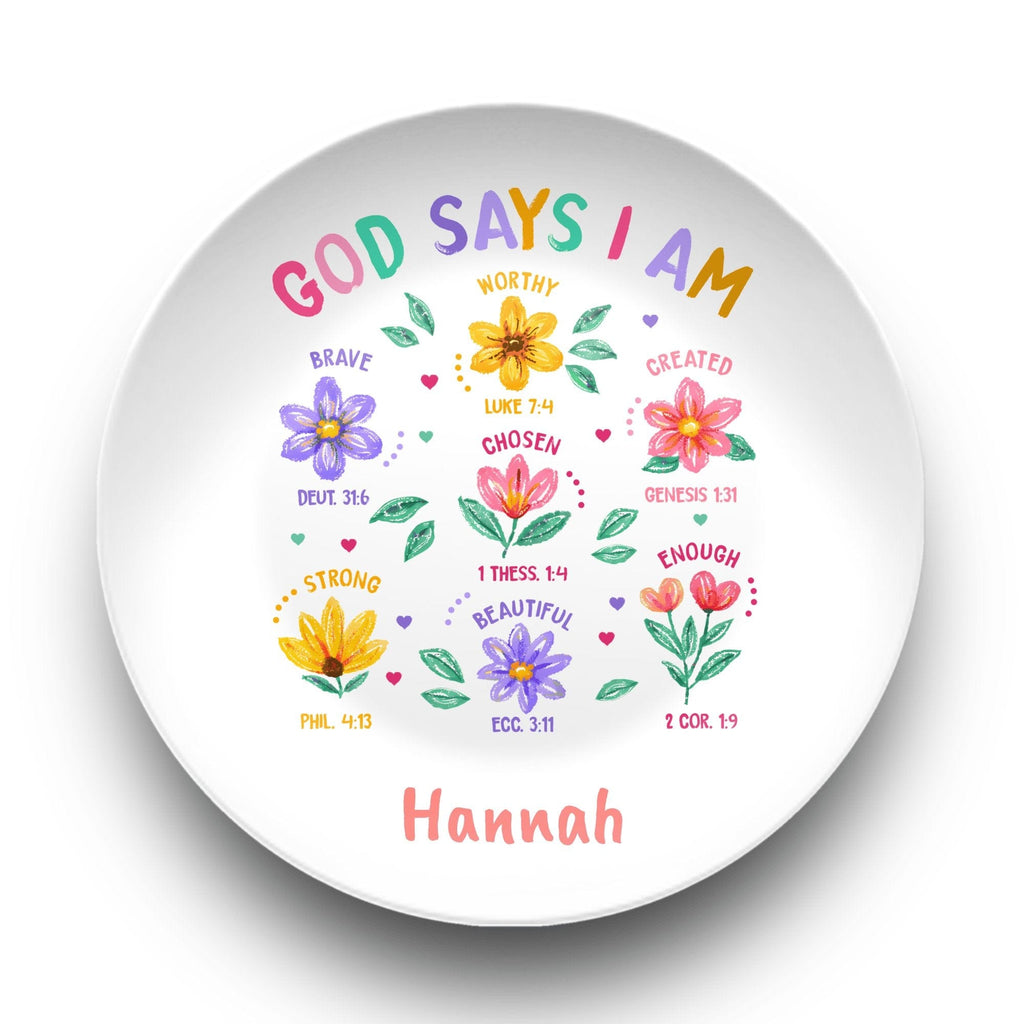 Religious God Says Plate by Lil Plate Shop