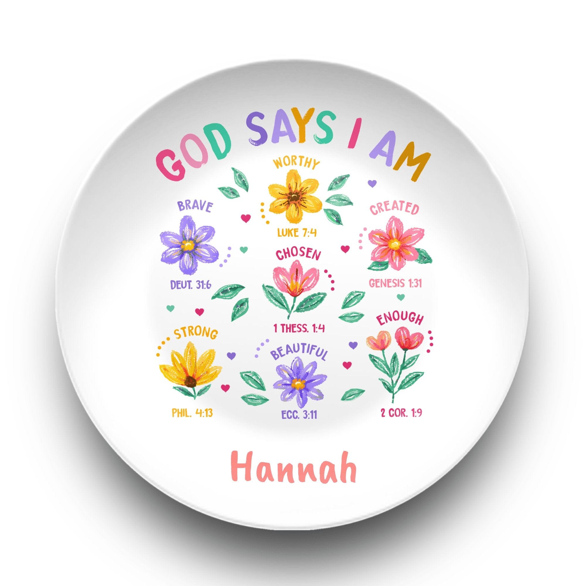 Religious God Says Plate by Lil Plate Shop