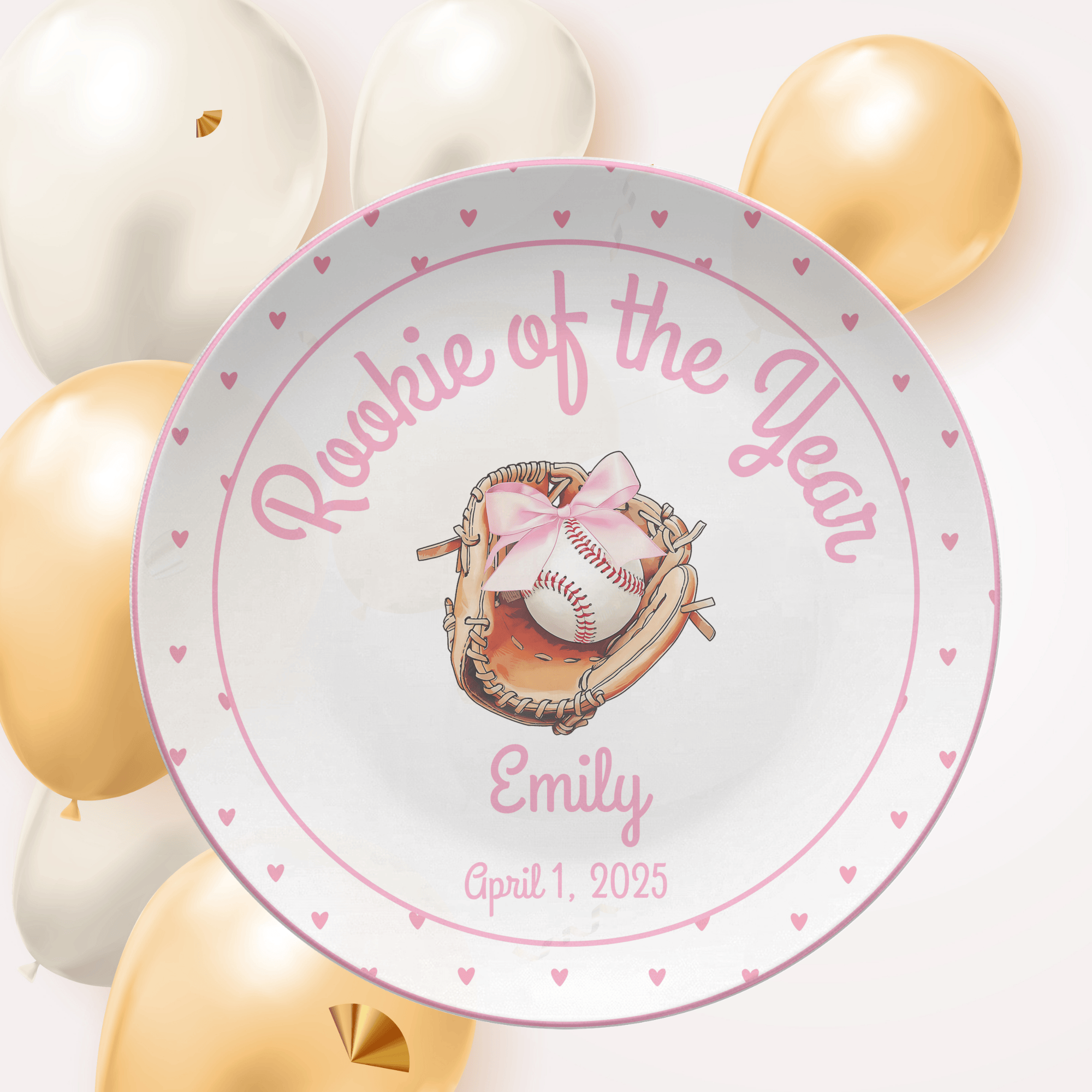 Rookie  Heart Birthday Plate by Lil Plate Shop