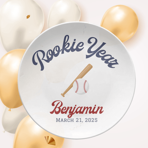 Rookie Year Birthday Plate by Lil Plate Shop