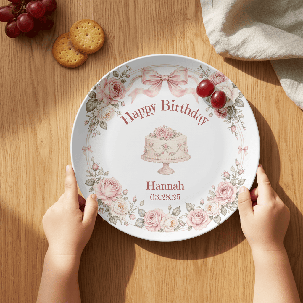Rose Coquette Birthday Plate by Lil Plate Shop